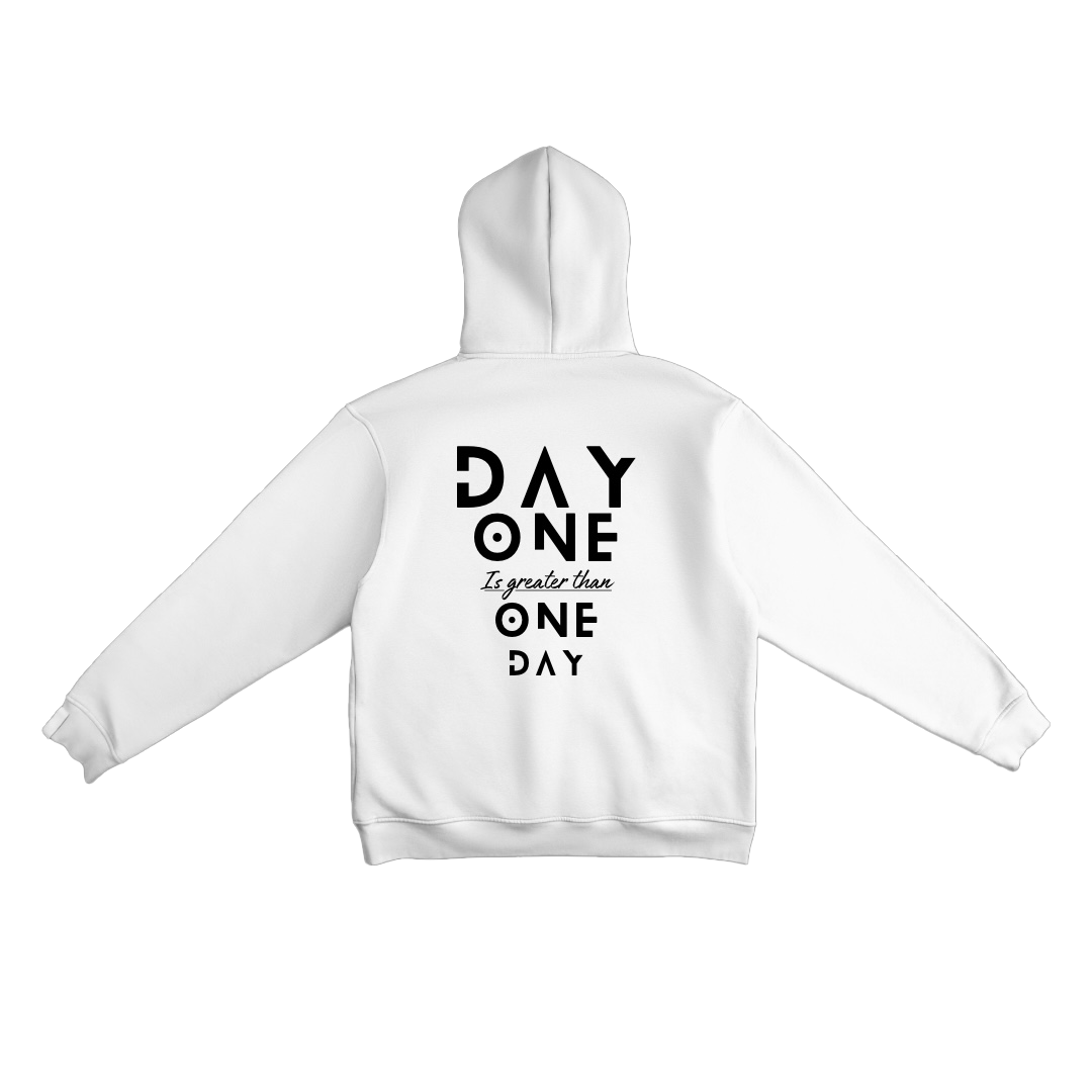 WHITE Day one lightweight hoodie