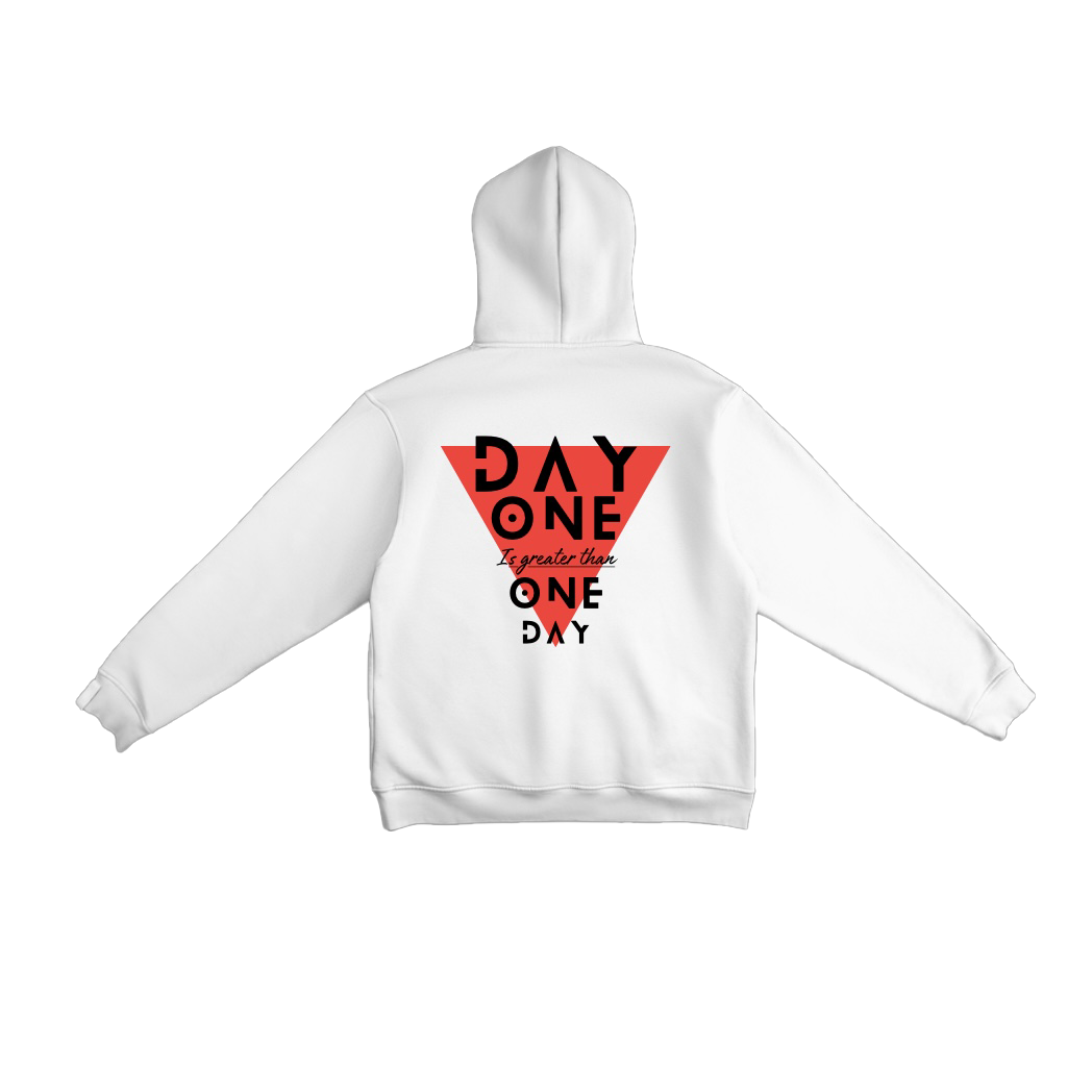 WHITE Day one lightweight hoodie
