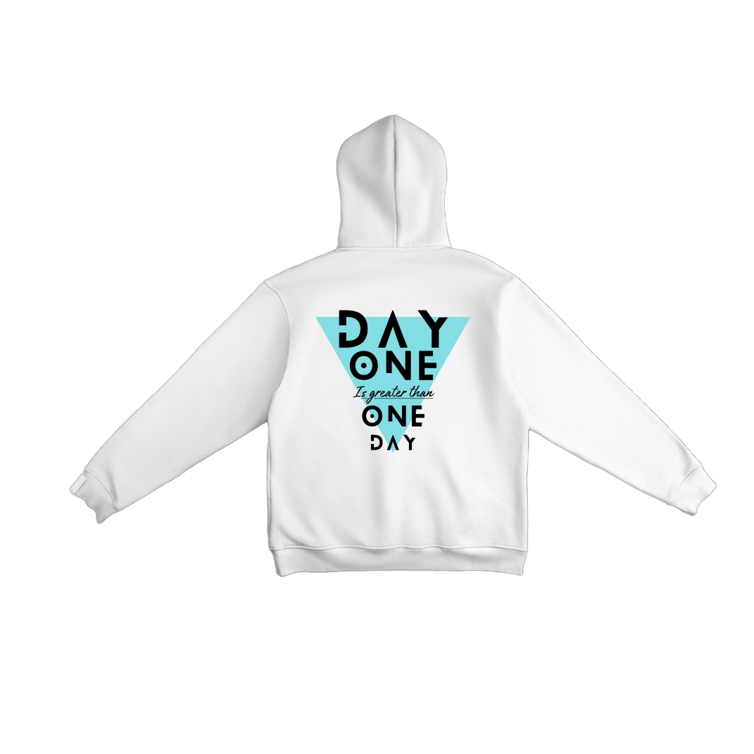 WHITE Day one lightweight hoodie