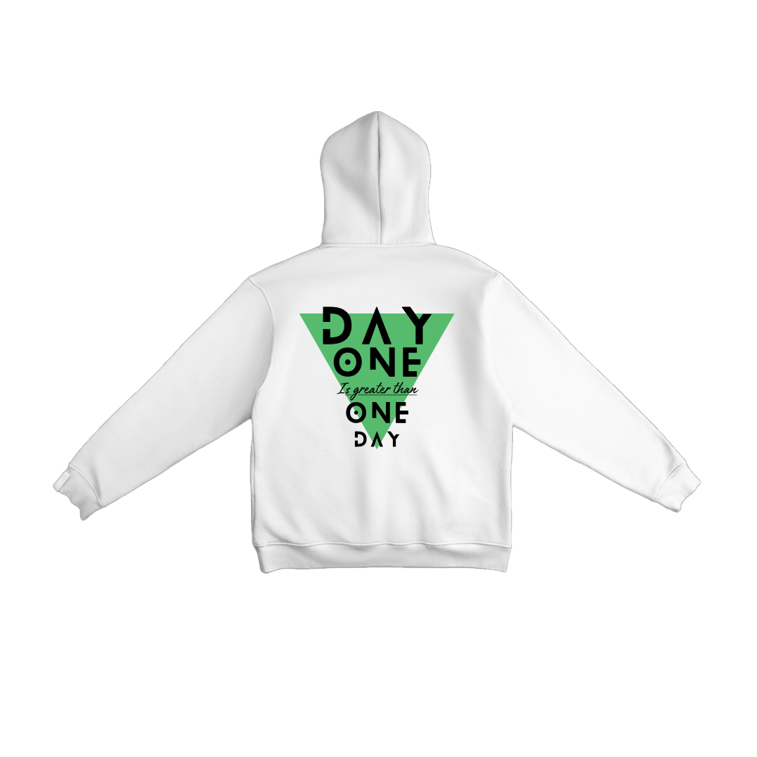 WHITE Day one lightweight hoodie
