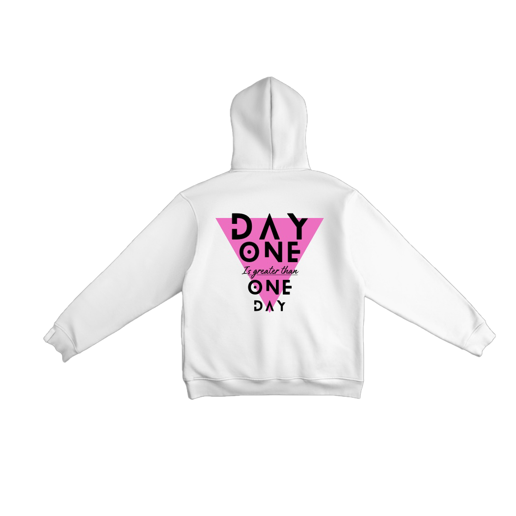 WHITE Day one lightweight hoodie
