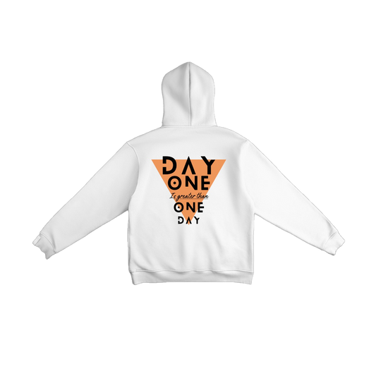 WHITE Day one lightweight hoodie