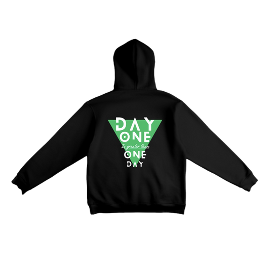 BLACK Day one lightweight hoodie