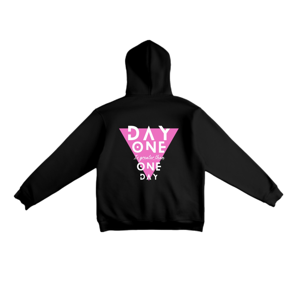 BLACK Day one lightweight hoodie