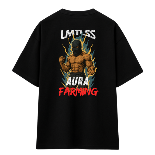 AURA FARMING PUMP COVER (FRONT POSE) - OVERSIZED TEE