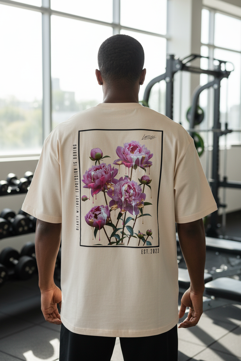 LMTLSS Bloom oversized Tee (Peonies)