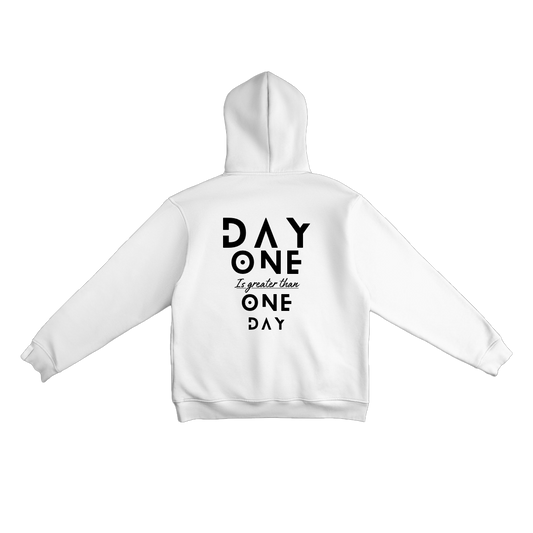 WHITE Day one lightweight hoodie