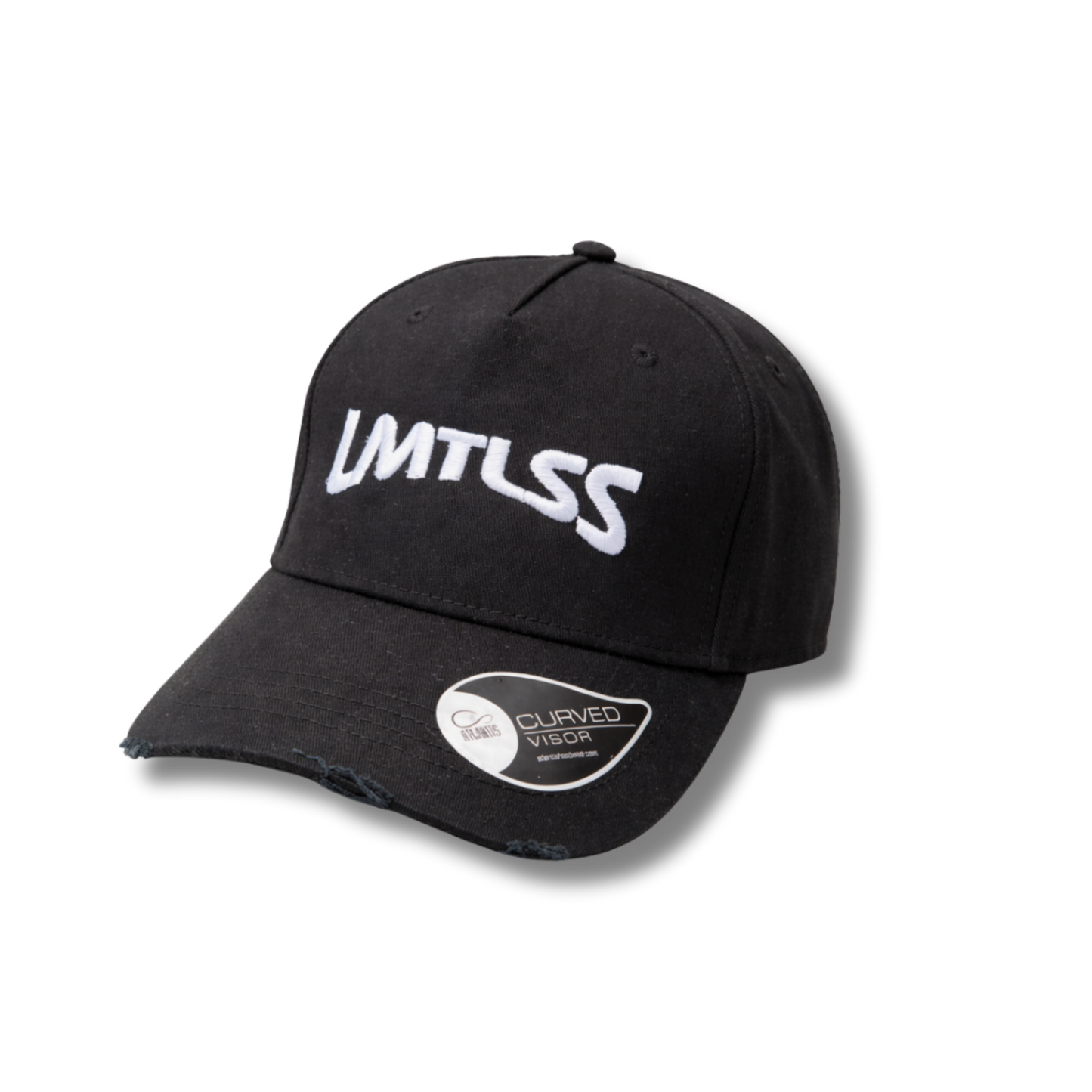 LMTLSS Distressed Curved Cap – Black