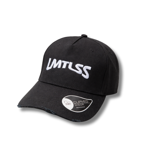 LMTLSS Distressed Curved Cap – Black