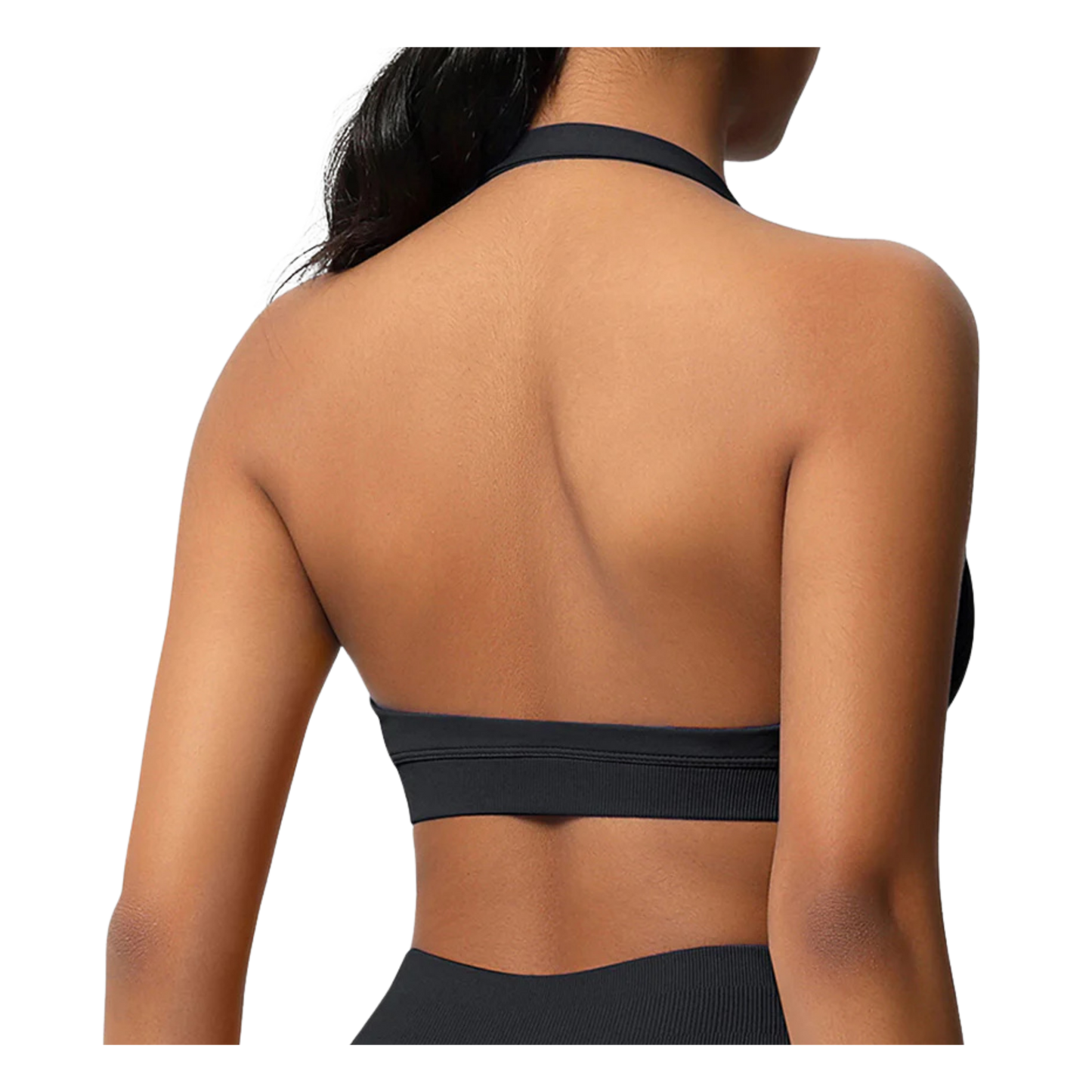 Ladies LMTLSS pulse halter neck top