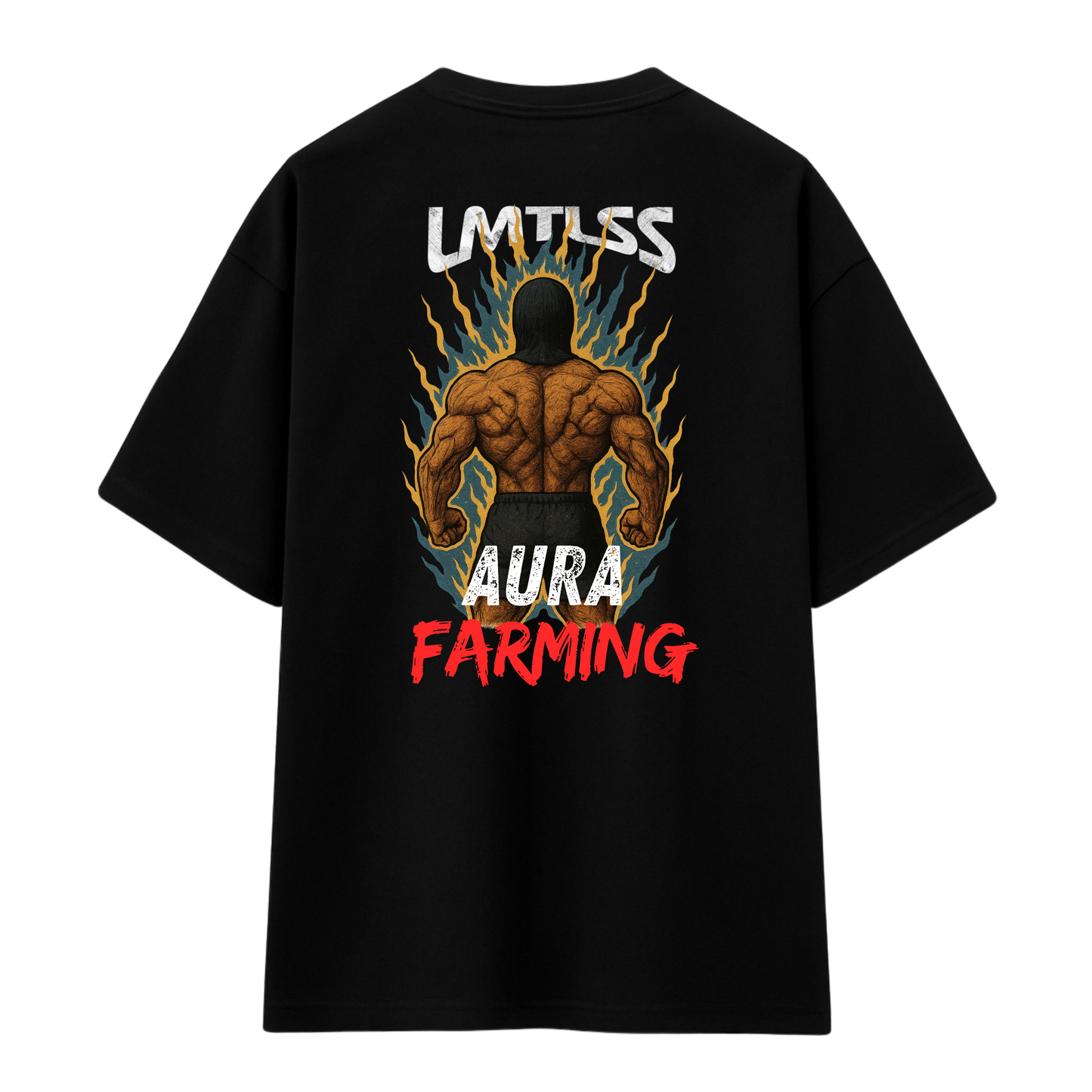 AURA FARMING PUMP COVER (BACK POSE) - OVERSIZED TEE