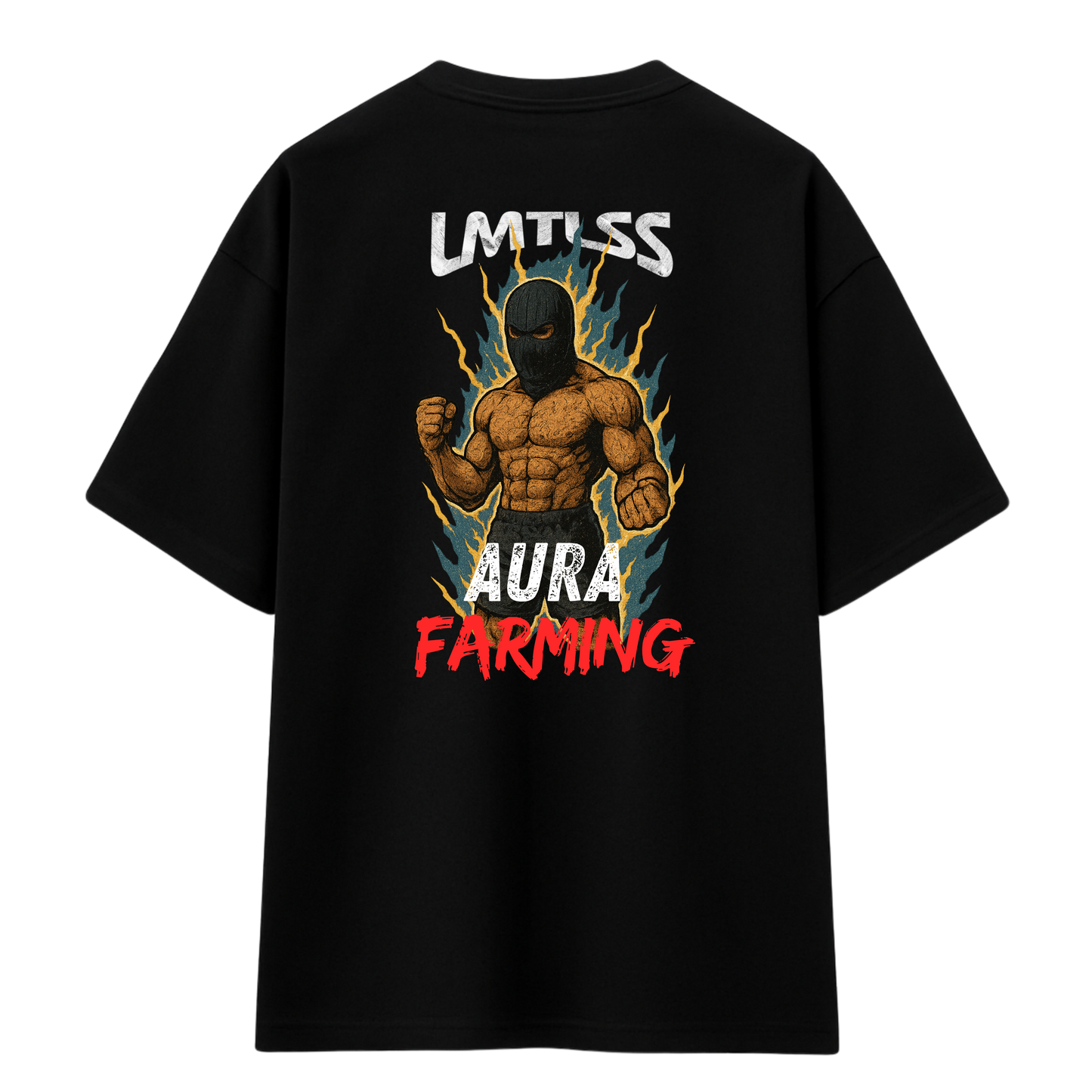 AURA FARMING PUMP COVER (FRONT POSE) - OVERSIZED TEE
