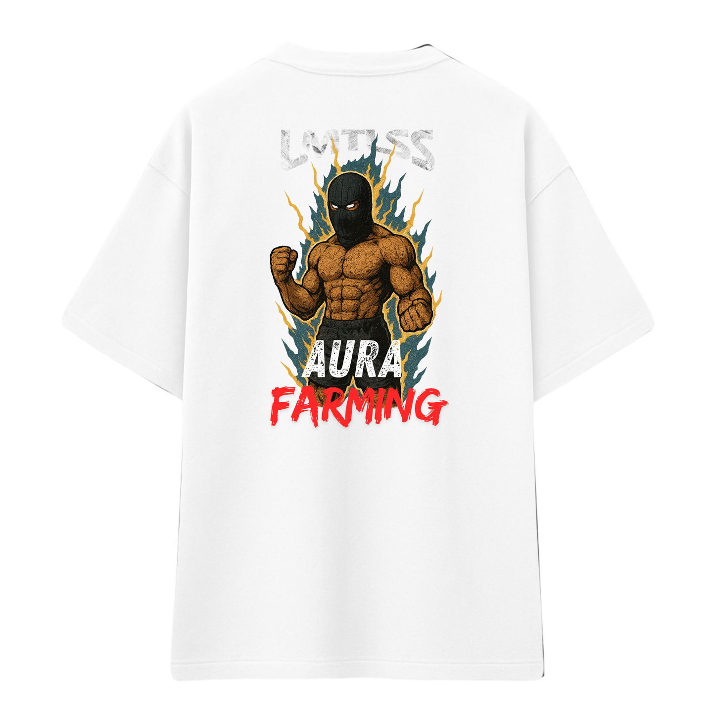 AURA FARMING PUMP COVER (FRONT POSE) - OVERSIZED TEE
